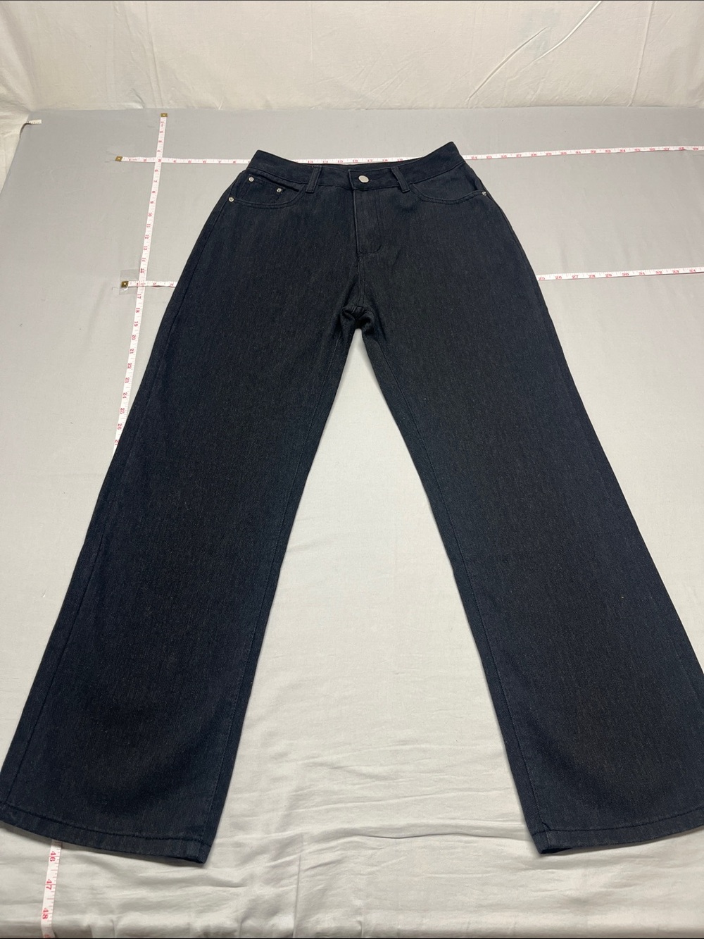 Classic Black Straight-Leg Jeans for Women small 28z28L stretch 1137